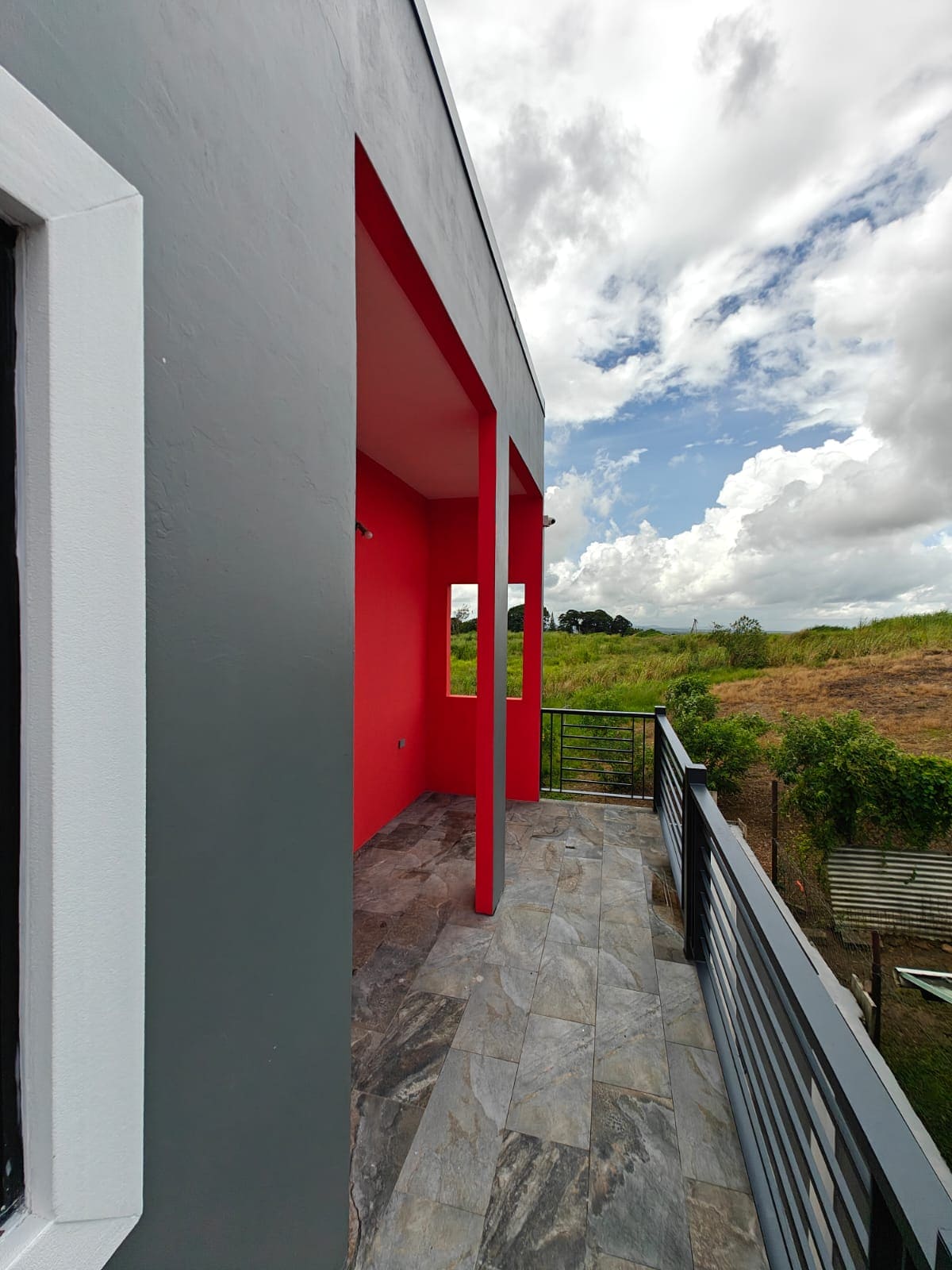 Halo Place outdoor balcony area eastern Trinidad short-term rental